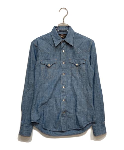RRL（ダブルアールエル）RRL (ダブルアールエル) L/S CHAMBRAY WESTERN SHIRTS インディゴ サイズ:1の古着・服飾アイテム