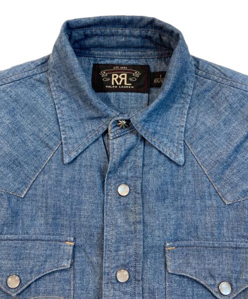 RRL（ダブルアールエル）RRL (ダブルアールエル) L/S CHAMBRAY WESTERN SHIRTS インディゴ サイズ:1の古着・服飾アイテム