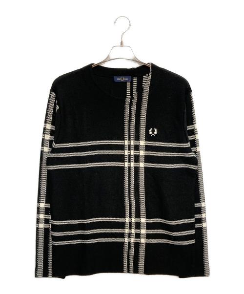 FRED PERRY（フレッドペリー）FRED PERRY (フレッドペリー) クールネックセーター ブラック サイズ:Mの古着・服飾アイテム