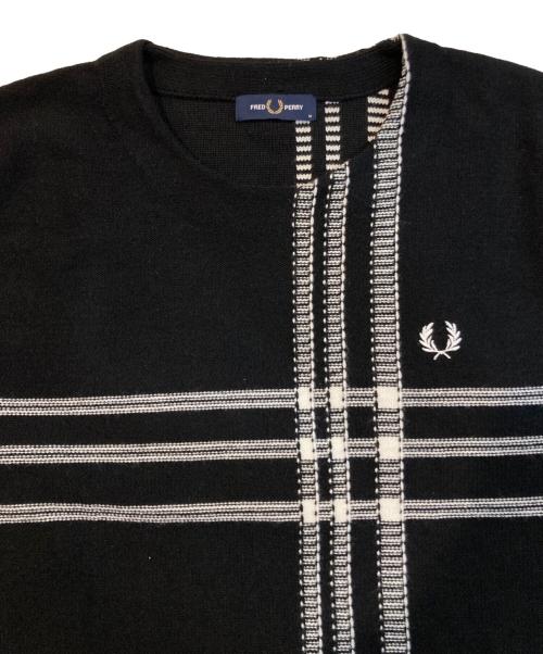 FRED PERRY（フレッドペリー）FRED PERRY (フレッドペリー) クールネックセーター ブラック サイズ:Mの古着・服飾アイテム