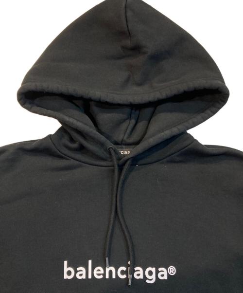 BALENCIAGA（バレンシアガ）BALENCIAGA (バレンシアガ) ロゴ オーバー サイズ スウェット パーカー ブラック サイズ:XSの古着・服飾アイテム