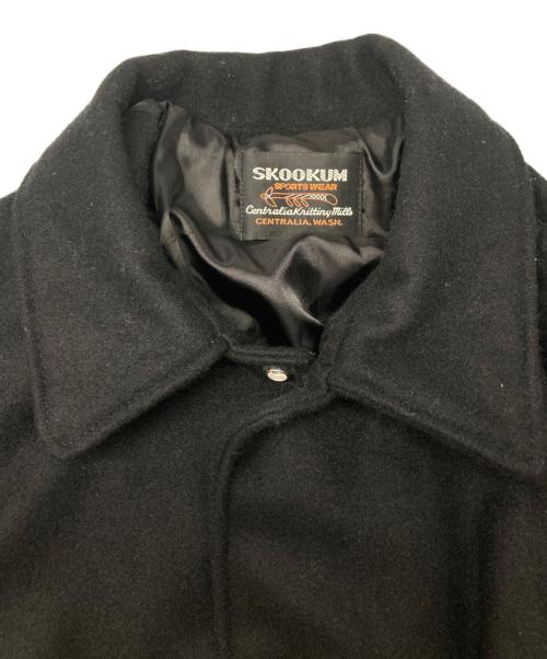 skookum（スクーカム）skookum (スクーカム) 417 by EDIFICE (417 バイ エディフィス) 別注 STADIUM JACKET スタジアムジャケット ブラック サイズ:Lの古着・服飾アイテム