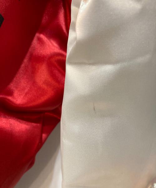 HEADGEAR CLASSICS（ヘッドギア-クラシックス）HEADGEAR CLASSICS (ヘッドギア-クラシックス) DEATH ROW SATIN JACKET ホワイト×レッド サイズ:Lの古着・服飾アイテム