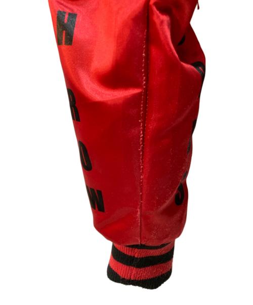 HEADGEAR CLASSICS（ヘッドギア-クラシックス）HEADGEAR CLASSICS (ヘッドギア-クラシックス) DEATH ROW SATIN JACKET ホワイト×レッド サイズ:Lの古着・服飾アイテム