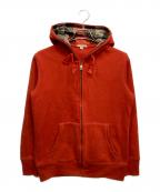 BURBERRY BRITバーバリーブリット）の古着「ジップパーカー」｜オレンジ