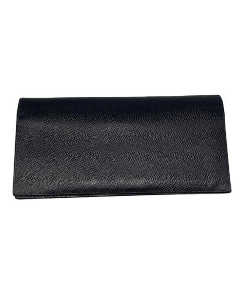 PRADA（プラダ）PRADA (プラダ) エンボス ロゴ 長財布 ブラック サイズ:実寸参照の古着・服飾アイテム