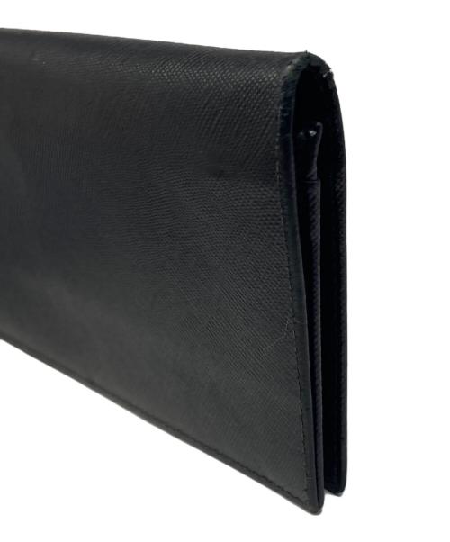 PRADA（プラダ）PRADA (プラダ) エンボス ロゴ 長財布 ブラック サイズ:実寸参照の古着・服飾アイテム