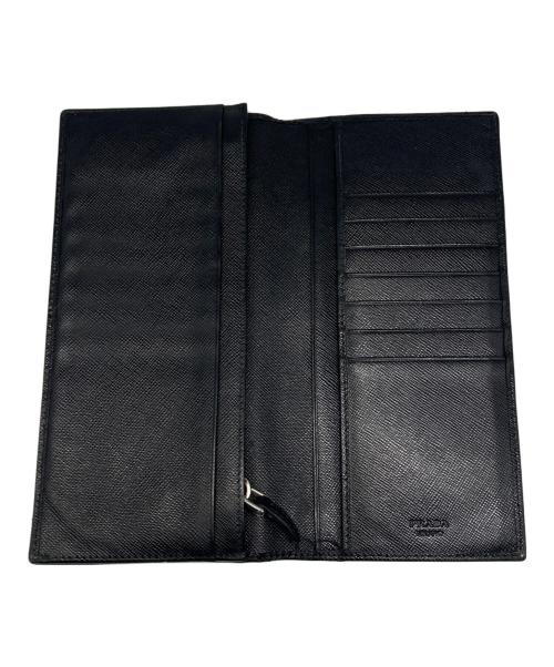 PRADA（プラダ）PRADA (プラダ) エンボス ロゴ 長財布 ブラック サイズ:実寸参照の古着・服飾アイテム
