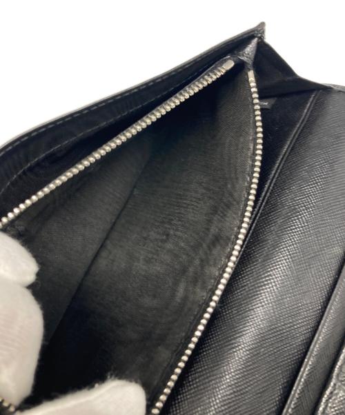 PRADA（プラダ）PRADA (プラダ) エンボス ロゴ 長財布 ブラック サイズ:実寸参照の古着・服飾アイテム