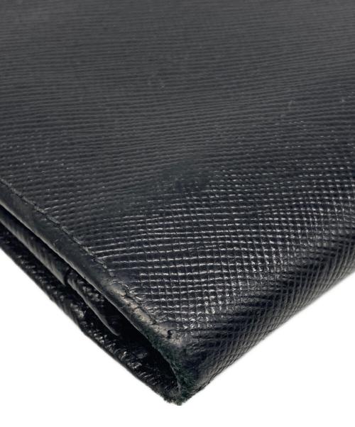 PRADA（プラダ）PRADA (プラダ) エンボス ロゴ 長財布 ブラック サイズ:実寸参照の古着・服飾アイテム