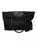 PELLE MORBIDAペッレモルビダ）の古着「クロコ型押しトートバッグ」｜ブラック