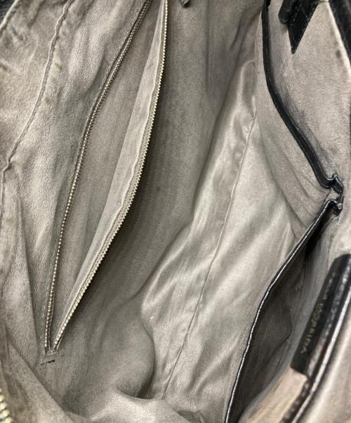 PELLE MORBIDA（ペッレモルビダ）PELLE MORBIDA (ペッレモルビダ) クロコ型押しトートバッグ ブラック サイズ:サイズ詳細参照の古着・服飾アイテム