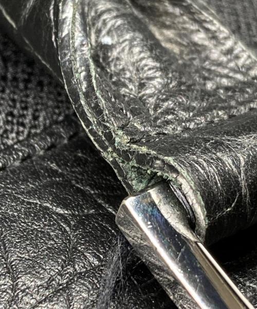 PELLE MORBIDA（ペッレモルビダ）PELLE MORBIDA (ペッレモルビダ) クロコ型押しトートバッグ ブラック サイズ:サイズ詳細参照の古着・服飾アイテム