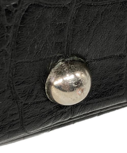 PELLE MORBIDA（ペッレモルビダ）PELLE MORBIDA (ペッレモルビダ) クロコ型押しトートバッグ ブラック サイズ:サイズ詳細参照の古着・服飾アイテム