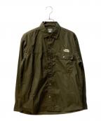 THE NORTH FACEザ ノース フェイス）の古着「ロングスリーブ ヌプシシャツ」｜オリーブ