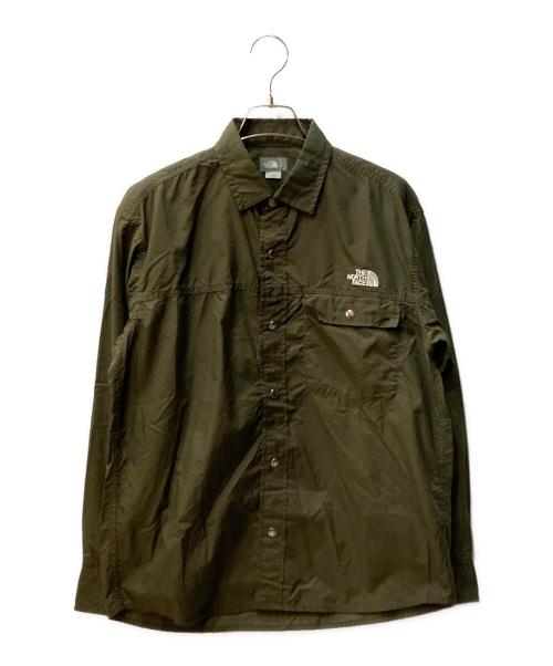 THE NORTH FACE（ザ ノース フェイス）THE NORTH FACE (ザ ノース フェイス) ロングスリーブ ヌプシシャツ オリーブ サイズ:Sの古着・服飾アイテム