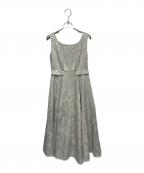 HER LIP TOハーリップトゥ）の古着「Classic Floral Jacquard Dress」｜グレー