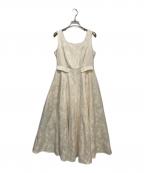 HER LIP TOハーリップトゥ）の古着「Classic Floral Jacquard Dress クラシック フローラル ジャガード ドレス」｜アイボリー