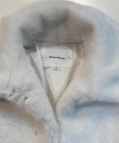 Rirandture（リランドチュール）Rirandture (リランドチュール) ワイド カラー ファー コート ホワイト サイズ:2の古着・服飾アイテム