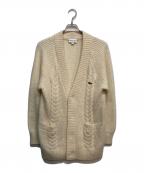 LACOSTEラコステ）の古着「アルパカブレンドケーブルニットカーディガン」｜ホワイト