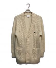 LACOSTE（ラコステ）の古着「アルパカブレンドケーブルニットカーディガン」｜ホワイト