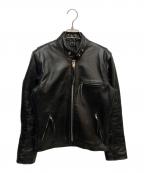 FREEDOMフリーダム）の古着「レザーライダースジャケット」｜ブラック