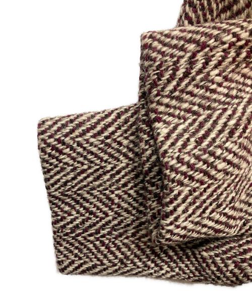 Aquascutum（アクアスキュータム）Aquascutum (アクアスキュータム) ツイード ファー コート ブラウン サイズ:free(詳細寸法参照）の古着・服飾アイテム