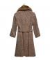 Aquascutum (アクアスキュータム) ツイード ファー コート ブラウン サイズ:free(詳細寸法参照）：8000円