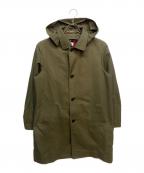 TAKEO KIKUCHIタケオキクチ）の古着「コットン Wフェイス ステンカラー コート」｜オリーブ