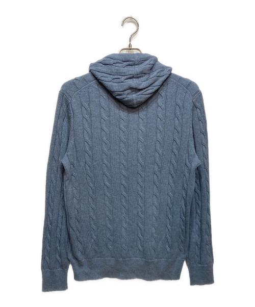 BROOKS BROTHERS（ブルックスブラザーズ）BROOKS BROTHERS (ブルックスブラザーズ) ニット パーカー ブルー サイズ:Sの古着・服飾アイテム