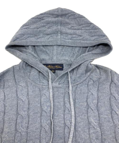 BROOKS BROTHERS（ブルックスブラザーズ）BROOKS BROTHERS (ブルックスブラザーズ) ニット パーカー ブルー サイズ:Sの古着・服飾アイテム
