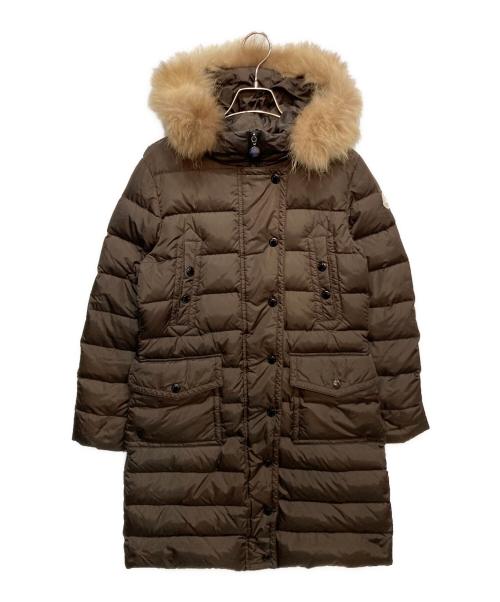 MONCLER（モンクレール）MONCLER (モンクレール) MERIN　メリン　ロングダウンジャケット ブラウン サイズ:1の古着・服飾アイテム