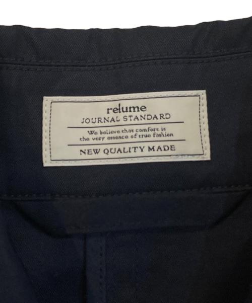JOURNAL STANDARD relume（ジャーナルスタンダード レリューム）JOURNAL STANDARD relume (ジャーナルスタンダード レリューム) スーピマコットンステンカラーコート ネイビー サイズ:36の古着・服飾アイテム