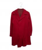 yohji yamamoto+noirヨウジヤマモトプリュスノアール）の古着「ウール コート」｜レッド