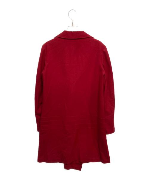 yohji yamamoto+noir（ヨウジヤマモトプリュスノアール）yohji yamamoto+noir (ヨウジヤマモトプリュスノアール) ウール コート レッド サイズ:3の古着・服飾アイテム