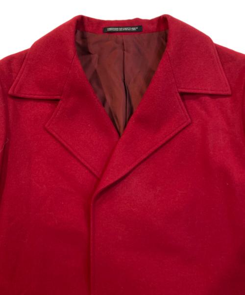 yohji yamamoto+noir（ヨウジヤマモトプリュスノアール）yohji yamamoto+noir (ヨウジヤマモトプリュスノアール) ウール コート レッド サイズ:3の古着・服飾アイテム