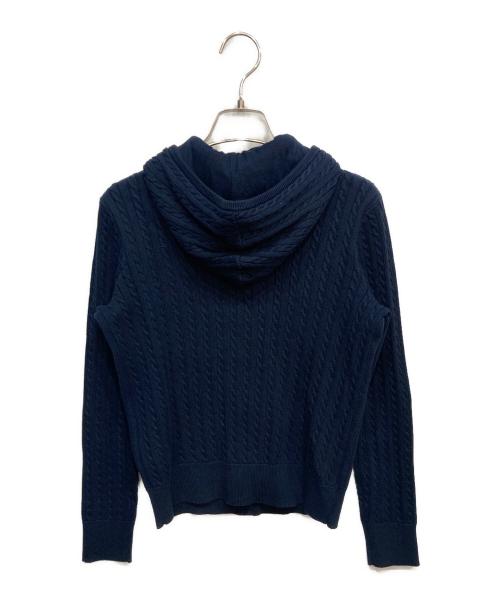 POLO RALPH LAUREN（ポロ・ラルフローレン）POLO RALPH LAUREN (ポロ・ラルフローレン) ジップ アップ ニット パーカー ネイビー サイズ:XL(16) 未使用品の古着・服飾アイテム