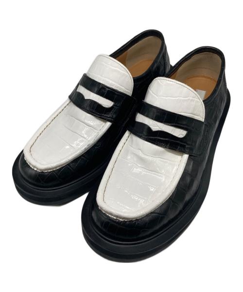 jieda（ジエダ）Jieda (ジエダ) LEATHER LOAFERS レザーローファー ホワイト×ブラック サイズ:42の古着・服飾アイテム