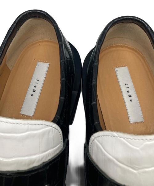 jieda（ジエダ）Jieda (ジエダ) LEATHER LOAFERS レザーローファー ホワイト×ブラック サイズ:42の古着・服飾アイテム