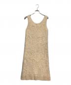 BLAMINKブラミンク）の古着「カシミヤノースリーブワンピース」｜ホワイト