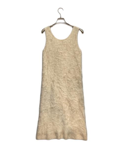 BLAMINK（ブラミンク）BLAMINK (ブラミンク) カシミヤノースリーブワンピース ホワイト サイズ:38の古着・服飾アイテム