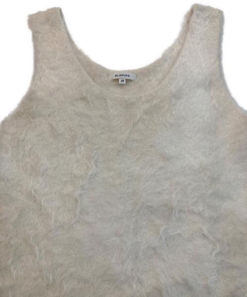 BLAMINK（ブラミンク）BLAMINK (ブラミンク) カシミヤノースリーブワンピース ホワイト サイズ:38の古着・服飾アイテム