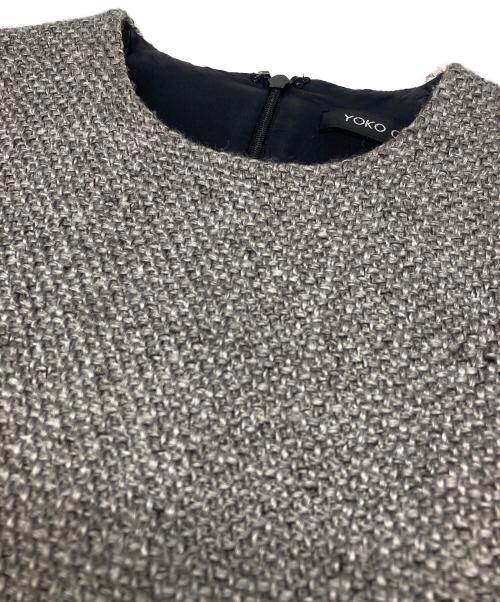YOKO CHAN（ヨーコチャン）YOKO CHAN (ヨーコチャン) ウール ツイード ワンピース グレー サイズ:38の古着・服飾アイテム