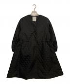 BEARDSLEYビアズリー）の古着「バルーン 袖 キルティング フレアー コート」｜ブラック