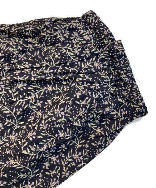 BEARDSLEY（ビアズリー）BEARDSLEY (ビアズリー) プリントギャザーワンピ ブラック サイズ:FREEの古着・服飾アイテム