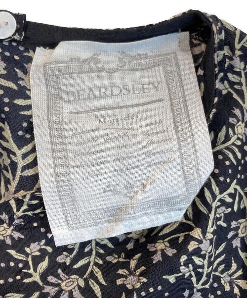 BEARDSLEY（ビアズリー）BEARDSLEY (ビアズリー) プリントギャザーワンピ ブラック サイズ:FREEの古着・服飾アイテム