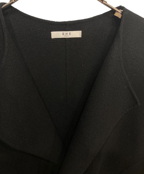 SHE TOKYO（シートーキョー）SHE TOKYO (シートーキョー) keller カシミヤコート ブラック サイズ:Freeの古着・服飾アイテム