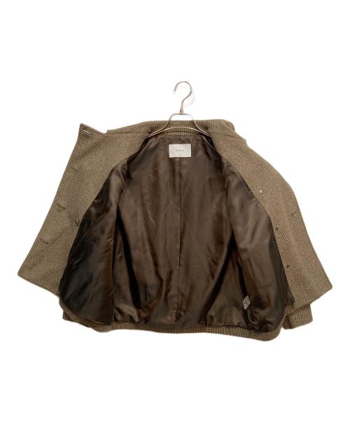 FRAMeWORK（フレームワーク）FRAMeWORK (フレームワーク) ピンチェックバルカラーショートコート ブラウン サイズ:Freeの古着・服飾アイテム