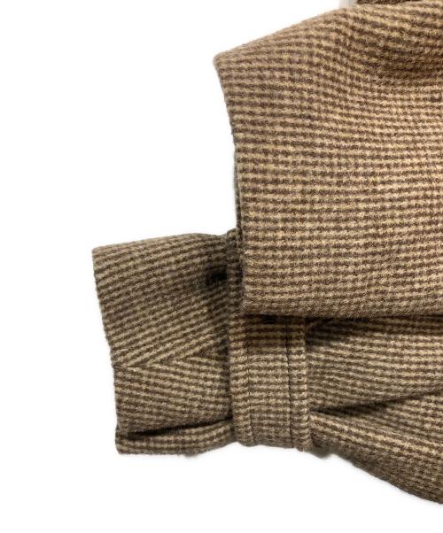 FRAMeWORK（フレームワーク）FRAMeWORK (フレームワーク) ピンチェックバルカラーショートコート ブラウン サイズ:Freeの古着・服飾アイテム