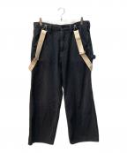 PAY DAYペイデイ）の古着「ヒッコリー柄ペインターパンツ」｜ネイビー